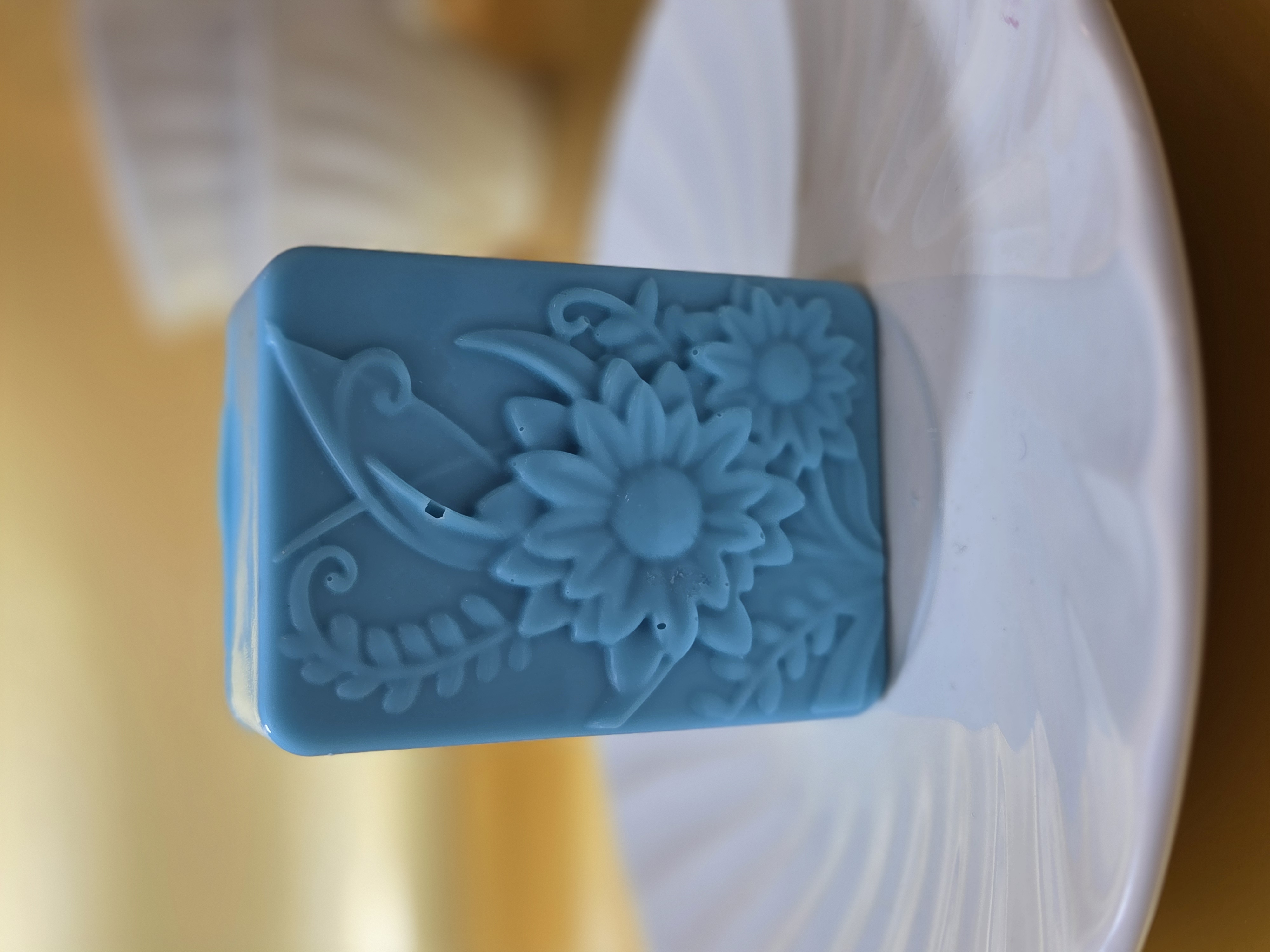 Unique dessert ideas — sunflower molded cake bar handmade by Jam and Crumb
